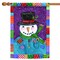 Toland Home Garden Patchwork Snowman Christmas Outdoor House Flag 40" x 28"